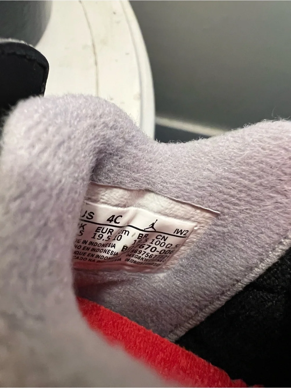 Jordan Toddler Black Sneakers with Red Accents